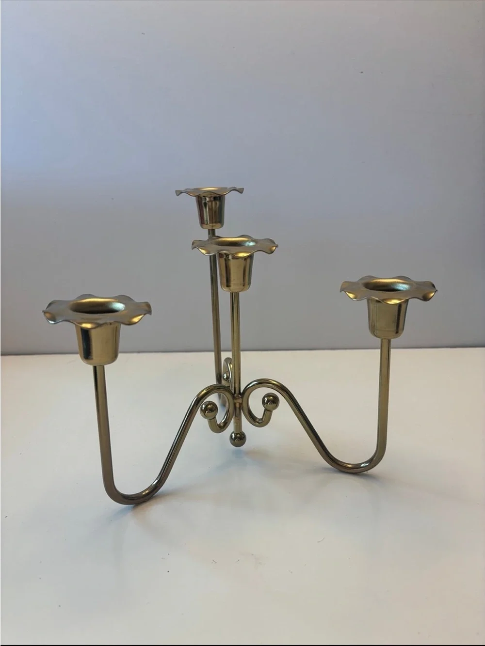 Gold Tone 4 Tiered candle holders